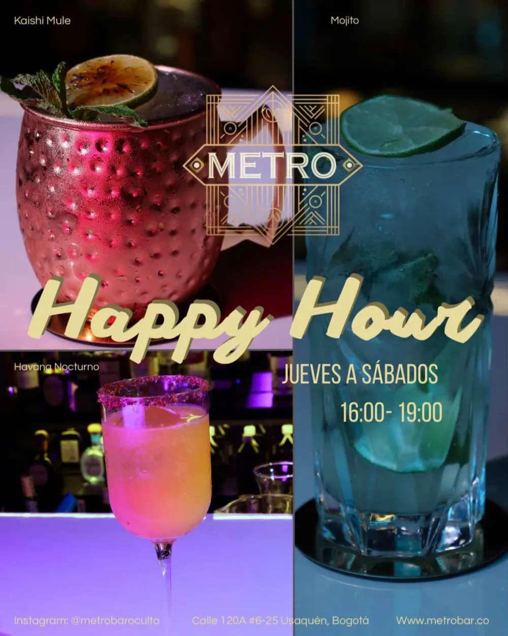 Happy Hour Jueves a Sábados