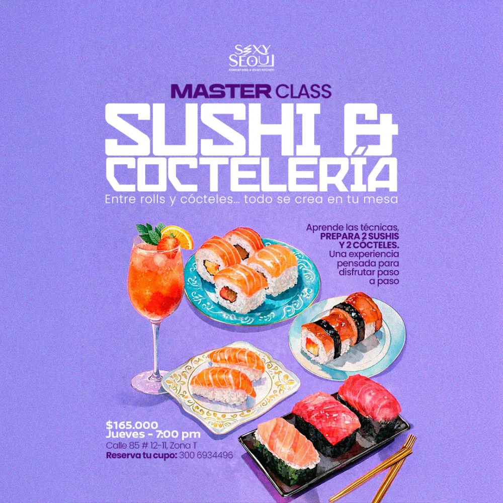 Masterclass sushi y coctelería