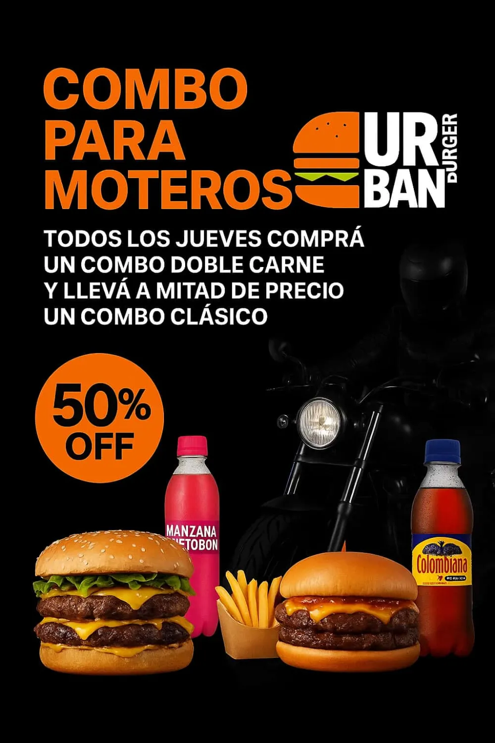 COMBO PARA MOTEROS 🏍️ — ¡50% OFF en tu segundo combo!