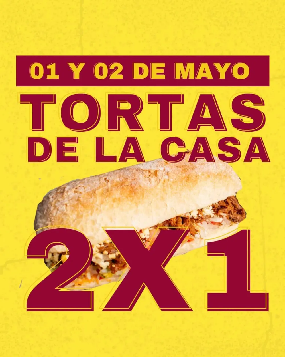 Tortas de la casa 2x1