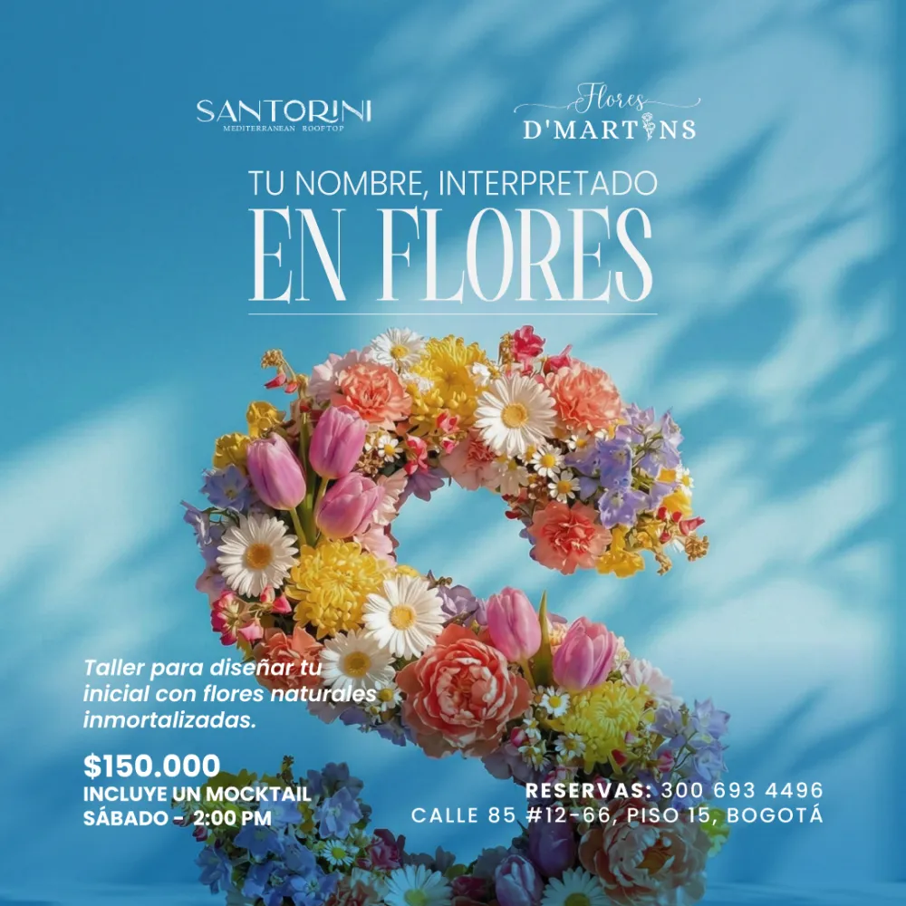 Taller para diseñar tu inicial con flores naturales inmortalizadas
