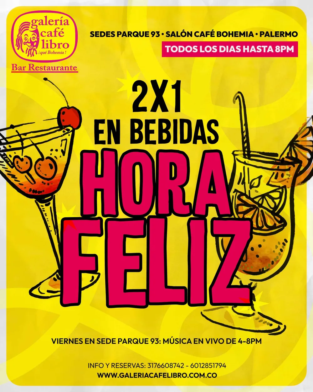 2x1 en cócteles y cervezas
