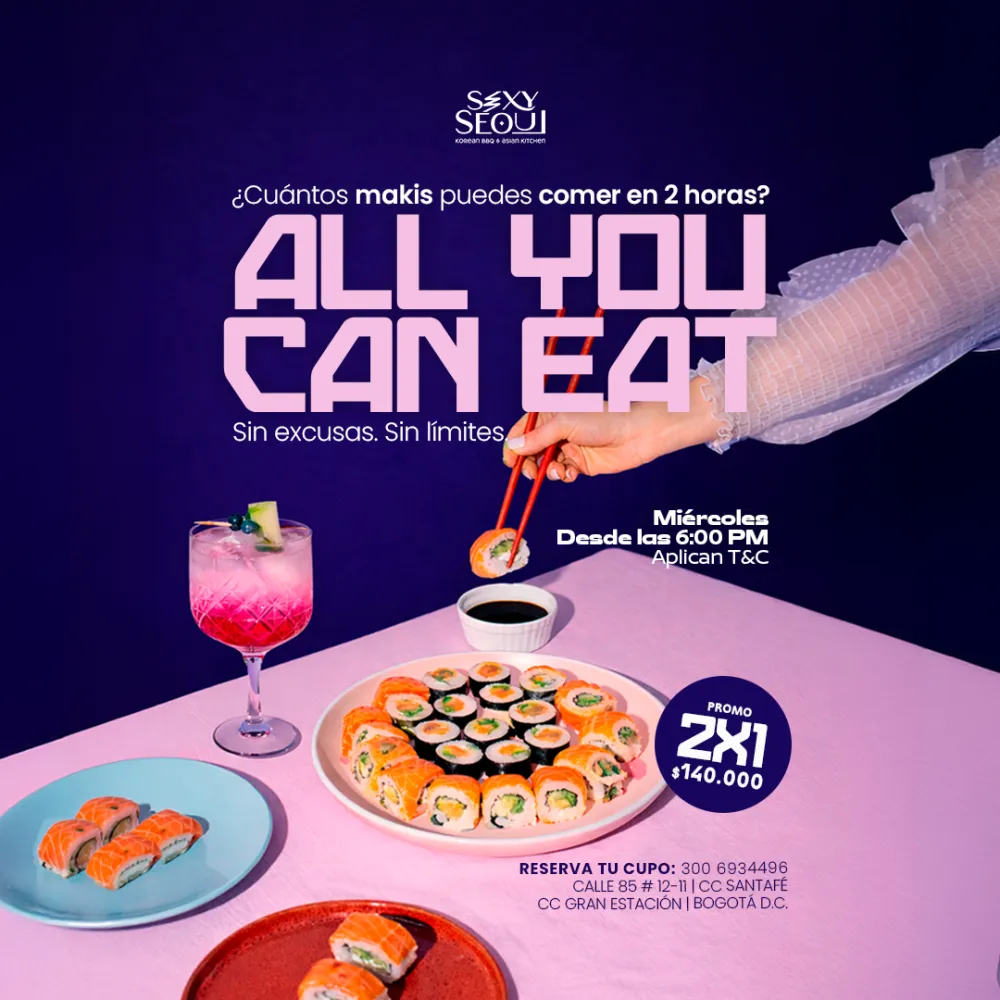 2 horas y todo el sushi que puedas comer