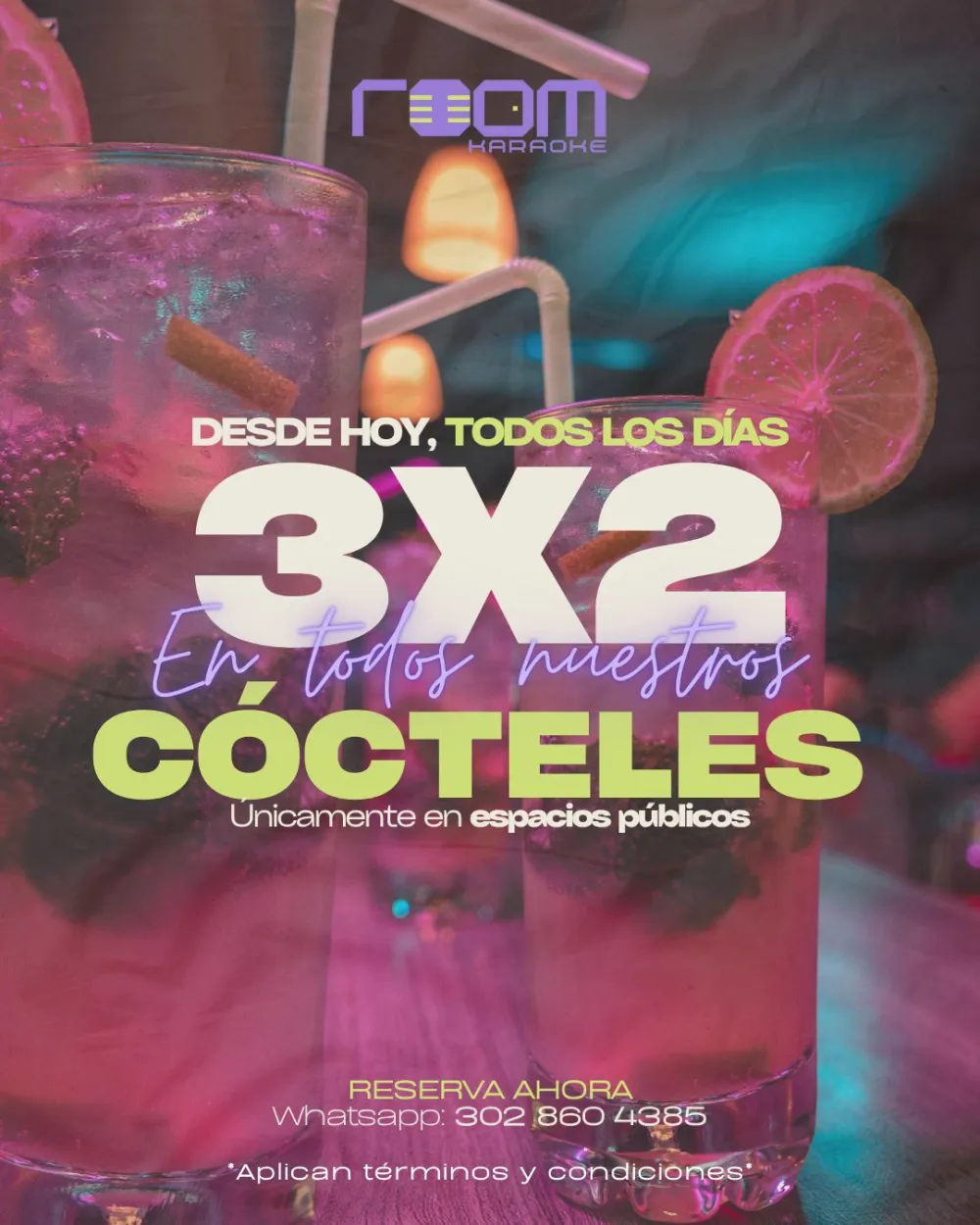 3x2 en Cócteles