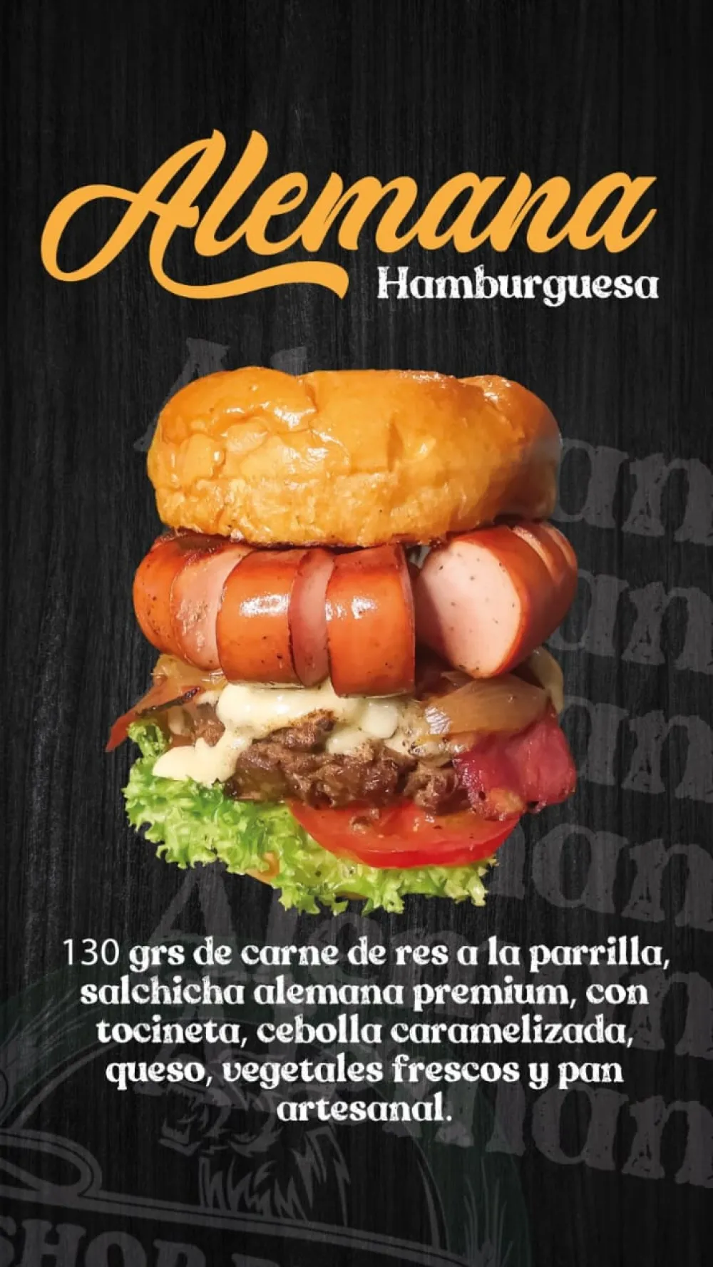 🍔 ¡Hamburguesa Alemana a precio irresistible!