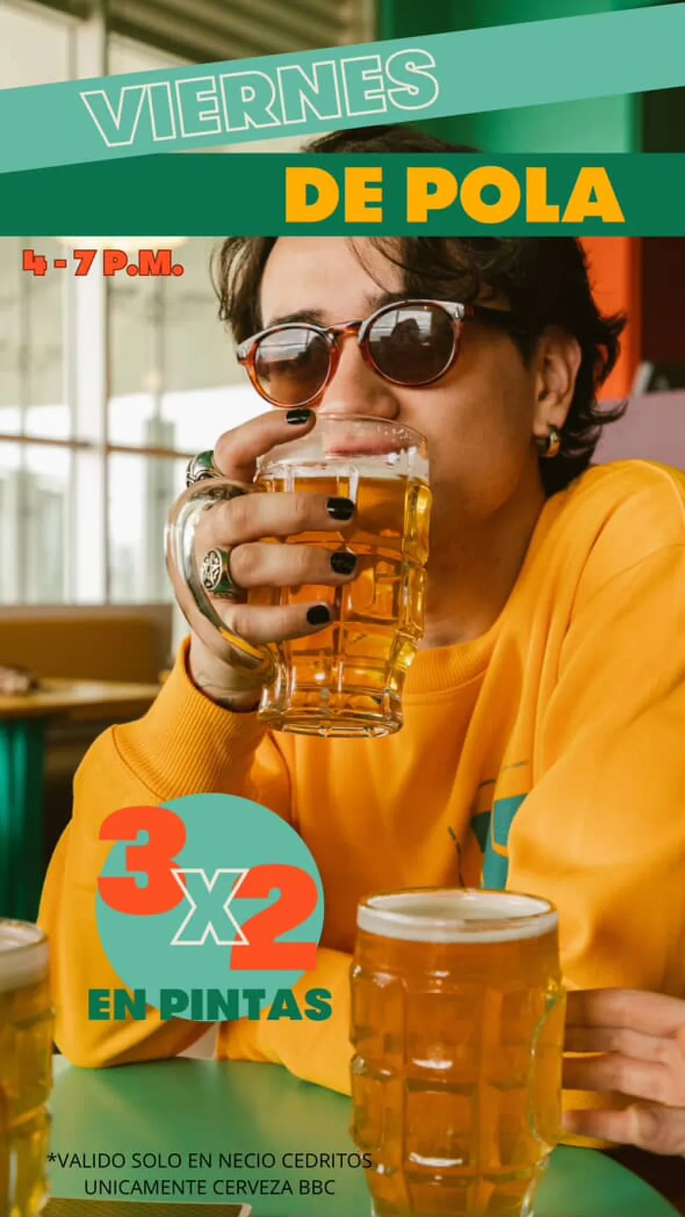 Viernes de 3x2 en PINTAS de Cerveza BBC